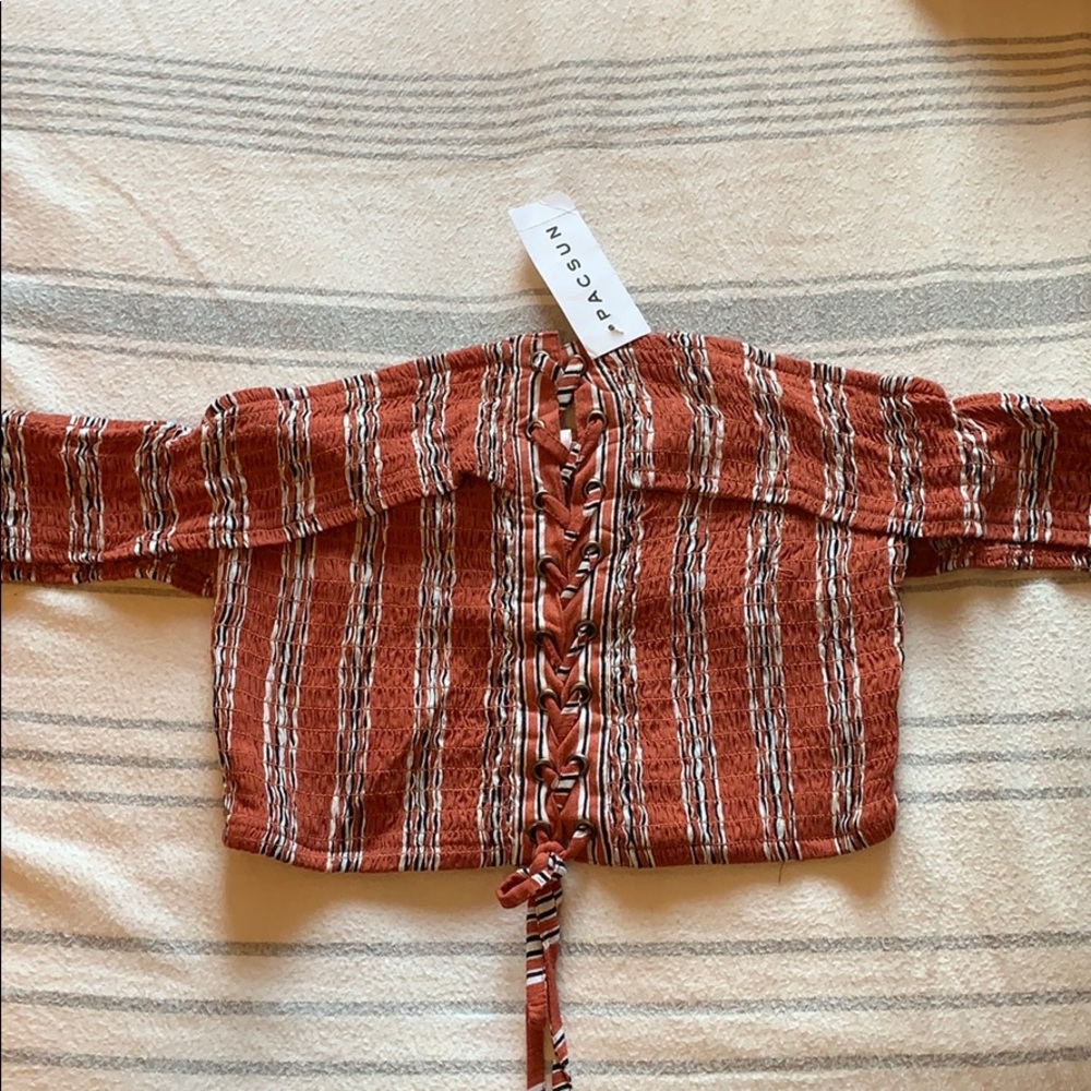 Off the shoulder crop top